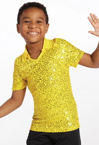 Weissman Sequin Shirt - Yellow