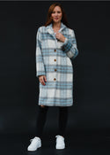 Ready to Ship Plaid Wool Blend Button Coat