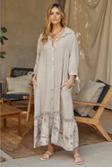 MM Ready to Ship Floral Button Down Linen Dress