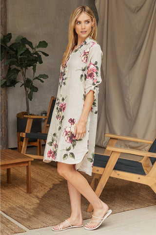 MM Ready to Ship Floral Linen Dress