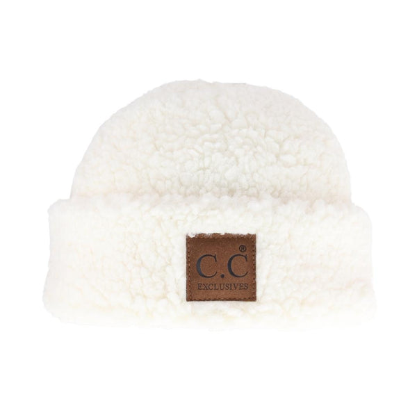 CC Beanie Ready Ship Sherpa Hat - Ivory