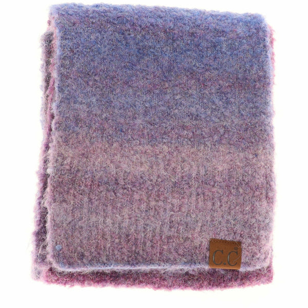 Ready to Ship Ombre Mohair Scarf - Purple