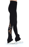 Solitaire Supplex Mesh Inset Beaded Pants - Black