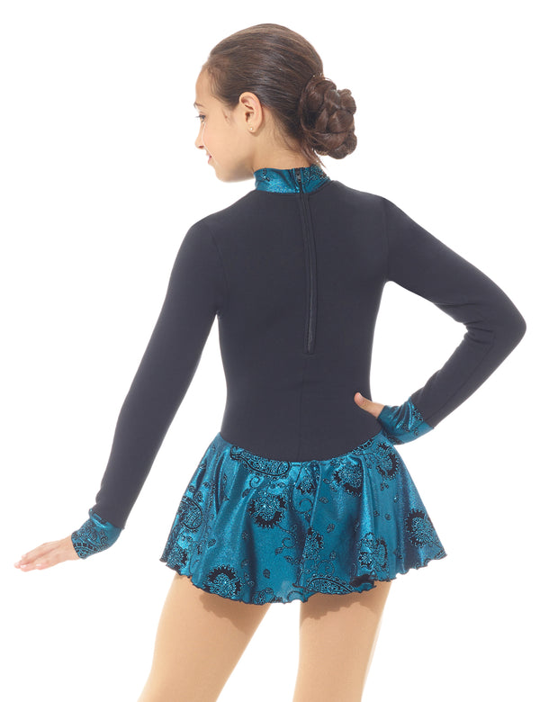 Mondor Ready to Ship Polartec Skating Dress - Turquoise Black