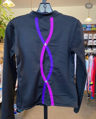 Jerry's Ready to Ship Fleece Ribbonette Crystal Skating Jacket - Purple/Orchid