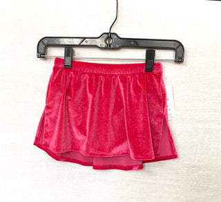 Jerry's Ready to Ship Glitter Velvet Skating Skirt - Fire Pink