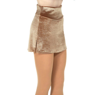 Jerry's Ready to Ship Shimmer Velvet Box Skating Skirt - Gold