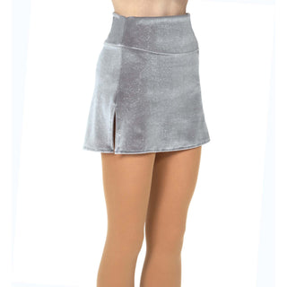 Jerry's Ready to Ship Shimmer Velvet Box Skating Skirt - Silver