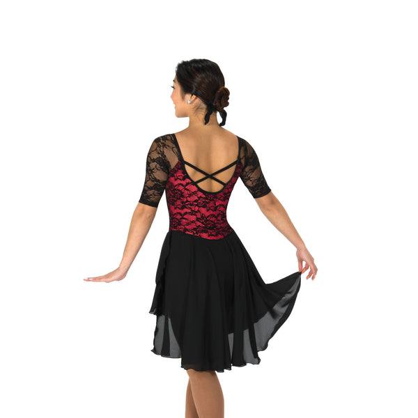 Jerry's Ready to Ship Classic Lace #590 Dance Skating Dress - Red