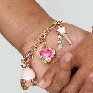 CHARM IT! Gold Heart Shaker Charm