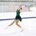 Jerry's Ready to Ship Swan Rose #64 Beaded Skating Dress - Green