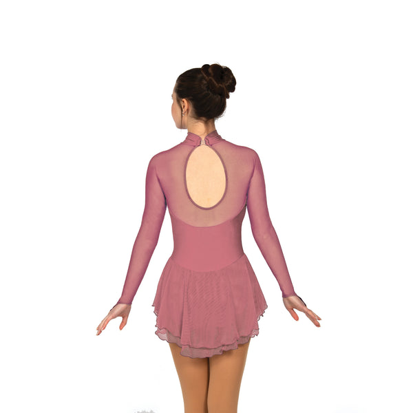 Solitaire Classic High Neck Skating Dress - Tea Rose