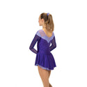 Solitaire Ready to Ship Shaded Sweetheart Beaded Skating Dress - Damson Plum