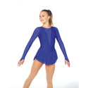 Solitaire Deep V Unbeaded Skating Dress - Royal