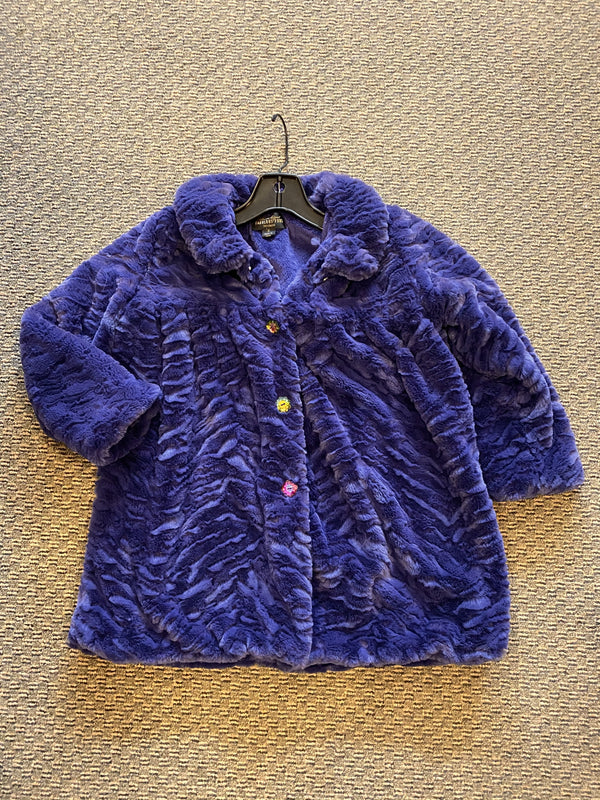 Fabulous Fur Ready to Ship Faux Fur Blue Jacket