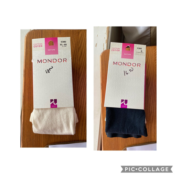 Mondor Ready to Ship Footed Cotton Tights - Navy