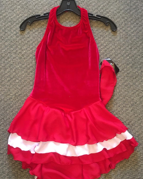 Jerry's Ready to Ship Red Halter #207A Skating Dress