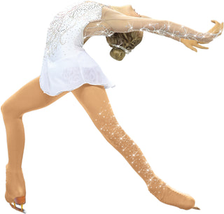 Buy medium-tan CN Over the Boot Skating Tights w/ Scattered Crystals